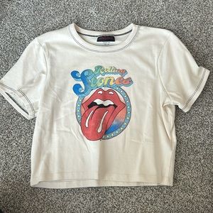 Cotton On cropped Rolling Stones baby tee